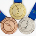 Großhandel Preis maßgeschneiderte Medaillen Souvenir Blank Gold Finisher Sport Gymnastic Award Medaille mit Band